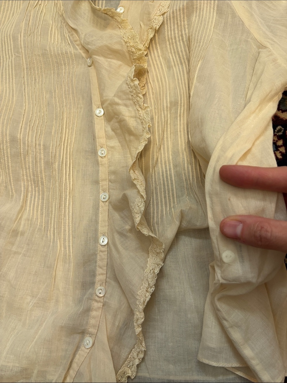 Doen Pintucked Ruffled Top - Picture 16 of 16
